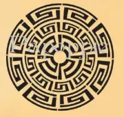 Stencil Round Aztec Southwestern Tribal Pattern Border Tiles Stencil Choose Size