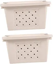 HOUDERCO 2pcs Hamster Carrier Box Breathable Small Pet Travel Cage Durable Storage for Hamsters Spacious Ventilated Design for Safe Outdoor Adventures