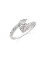 Bloomingdale's Fine Collection Diamond Pave Bypass Ring in 14k White Gold, 0.60 tcw