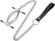HGDTYRI BDSM Stainless Steel Labia Clamps Clitoris Clamps Vaginal Dilator with Chain Vaginal Clamp Labia Spreader Sex Toys for Women
