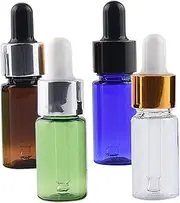 PLAFOPE Complete Essential Oil Bottle Set 4pcs 10ml Empty Perfume Dropper Bottles for Travel Storage Random