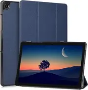 [Caweet] Case for Samsung Galaxy Tab A9+ / A9 Plus 11 Inch 2023, Ultra Slim Lightweight Hard Back Shell Tri-Fold Stand Cover with Atuo Sleep/Wake, Blue