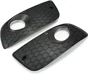 Auto Mesh Front Lower Bumper Grill Racing Grille + Fog Lamp Cover Compatible For VW MK5 Golf GTI Jetta GT 2005 2006 2007 2008 2009(Fog Lamp Cover)