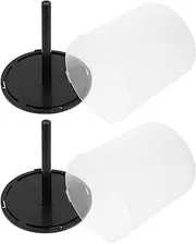 Angoily 2pcs Empty CD DVD Cake Box Spindle, Holds 100 Discs, Clear Plastic Storage Case, Compatible with CD-R DVD-R, Compact Disk Storage