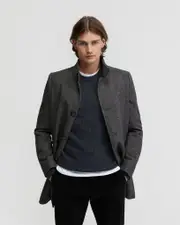 Dunbar Herringbone Wool Rich Coat