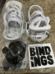 Burton Scribe EST Snowboard Bindings Black/White Sz M (Women 6-8) New In Box