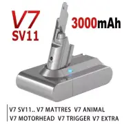 3000mAh Li-Ion Battery for Dyson V7 - Replacement 21.6V Power Pack,cordless vacu