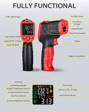 Infrared Thermometer Gun -58℉ to 1202℉ Pyrometer IR Laser Thermal Temperature