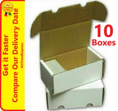 10 x 400 Count Cardboard Trading Cards Storage Box Yugioh Pokemon MTG Sports AFL