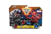 Monster Jam, Marvel Official Venom Vs. The Amazing Spider-Man Die-Cast Monster Trucks, 1:64 Scale, Kids Toys for Boys and Girls Ages 3 and up