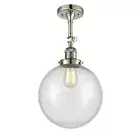 Innovations 204-10-LED XL Beacon Semi-Flush, P NKL/Seed - 201F-PN-G204-10-LED