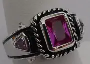 Park Lane "DEVON" Ring Purple & Clear Genuine CZ's Pretty! SIZE 7