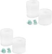 TEHAUX 4 pcs Handmade Candle Mold epoxy Resin Candle Holder Gummy molds Candlestick epoxy Casting Candle Resin molds silcone molds Resin Candle Mould Making Tools Silica Gel Aromatherapy