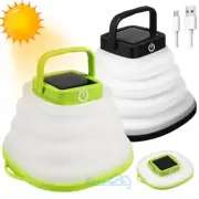 Solar Rechargeable LED Flashlight Power Camping Tent Light Torch Lantern Lamp US
