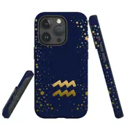 For iPhone 15 Pro Max Case, Shielding Cover, Aquarius Sign