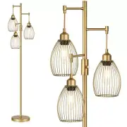 Dimmable Industrial Floor Lamps for Living Room Gold Tree Standing Tall Lamps...
