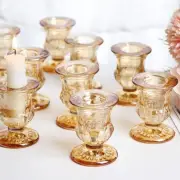 Letine Gold Candlestick Holders Set of 12-2.5" H Taper Candle A-gold