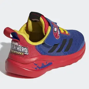 Adidas MARVEL SPIDER-MAN FORTARUN SUPER HERO 童鞋 小童 蜘蛛人 魔鬼氈 紅【運動世界】FY1656
