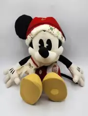 Disney Store Exclusive Christmas Scarf Mickey Mouse Plush Stuffed 17 New