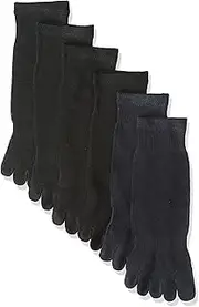 YNMB(ワイエヌエムビー) YNM Women's Socks, Set of 6, Assorted 2 Types, Five Toe Socks (No Heels), US Women's Socks, US Women's Size 6-9.5 (22-24 cm)