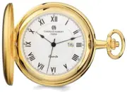 Charles Hubert Gold-Finish White Dial Pocket Watch XWA4353