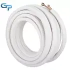1/4" - 3/8" Dia. Pipe Install Kit For Mini Split Heat Pump Systems 50 Feet White