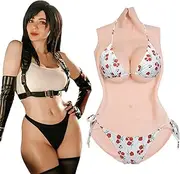 SUAFAXNG Silicone Bodysuit Silicone Breasts Crossdresser C-G Cup Fake Vaginal Artificial Breasts for Drag Queen Transgender