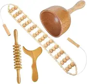 Handheld Massage Roller Set Pcs Wooden Massager Tools Acupoint Therapy for Face Neck Shoulder Back Portable for Home Travel