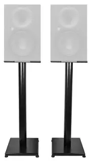 Rockville 29 Black Steel Studio Monitor Speaker Stands For Mackie XR624 Monitors
