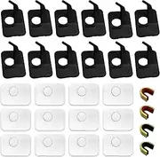 12 Pcs Arrow Rest for Recurve Bow with 4 Pcs Nock Points Archery Cord, Black Recurve Bow Arrow Rest with Sticky Back, Hunting Shooting Target Accessories for Right Hand