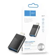 Hoco UA17 Lightning to USB-A OTG Adapter - Black