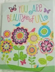 Oopsy Daisy Too Art Picture Butterflies and Flowers You are Beauty Full New!