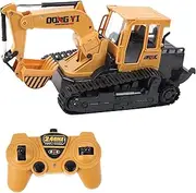 094323 Remote Controlled Caterpillar Excavator, 35 cm, Plastic and Metal, Yellow, Mini Universal, 3 Years, 094323, Multi-Colour