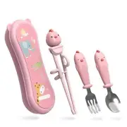 Training Chopsticks Set for Kids and Beginners,Chopstick Spoon Fork and Case ...