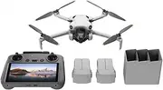 DJI Mini 4 Pro Fly More Combo Plus with DJI RC 2 (screen remote controller), Folding Mini-Drone with 4K HDR Video Camera for Adults, 45-Min Flight Time, 2 Extra Intelligent Flight Batteries Plus