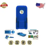 Compact 31-Inch Toboggan with Built-in Handles & Pulling Rope for Winter Fun