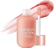 TiaoBug 12g Cream Blush for Women Matte Liquid Blush Makeup Lightweight Cheek Tint Natural Finish Easy to Blend Buildable Color Rose Flush One Size