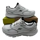Skechers Go Run Consistent 2.0 Shoes Men's Size 9 White Silver Lace Up 220868