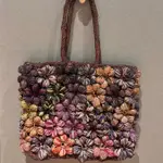 LYL~法國小眾品牌 SOPHIE DIGARD  編織包 鏤空刺繡花包 拉菲草編織包 法式度假風 手工包  女包 手拎