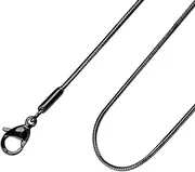 [555Jewelry] 1.2mm Stainless Steel Snake Chain Necklace for Men & Women, 16-28 Inch