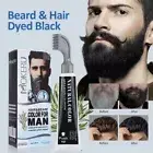 BEARD DYE BLACK Rosemary Natural Black Beard Dye Shampoo Pure Plant-Based