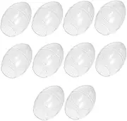 Angoily 10Pcs Clear Plastic Fillable Egg Shape Balls Reusable Bath Molds for Crafts Christmas Decor Party Decorations for Projects Keepsake
