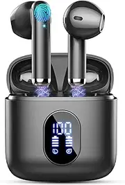 Rinsmola Bluetooth Headphones in Ear,Wireless Earphones, Ear Buds IP7 Waterproof/LED Display
