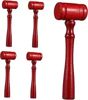 Veemoon 5pcs Wooden Gavel for Mallet Role Play Game Safe Material Improves Hand Eye Coordination and Dexterity