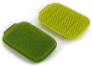 [Joseph Joseph] CleanTech Washing-Up Scrubber (2-Pack) - Green/Dark Green