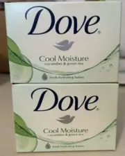 VTG Dove Cool Moisture Skin Care Soap Bar Cucumber Green Tea Scent (2) SEALED