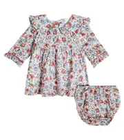 [La Coqueta] La Coqueta Baby Marta floral cotton dress and bloomers set M 18 multicoloured