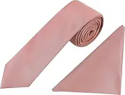 [Jenson Samuel] Shirts Mens Formal Premium Tie Hanky 100% Silk Set Striped Paisley Wedding Pocket Square/Handkercief & Tie Sets, Mulberry, One size