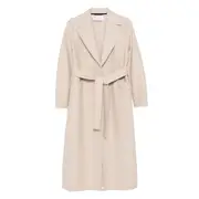 [Harris Wharf London] Harris Wharf London Belted Notched-lapels Coat 40 IT NEUTRALS