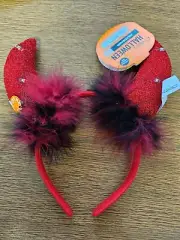 Halloween Red Devil Horns Headband Light Up Hair Band Costume Acessory